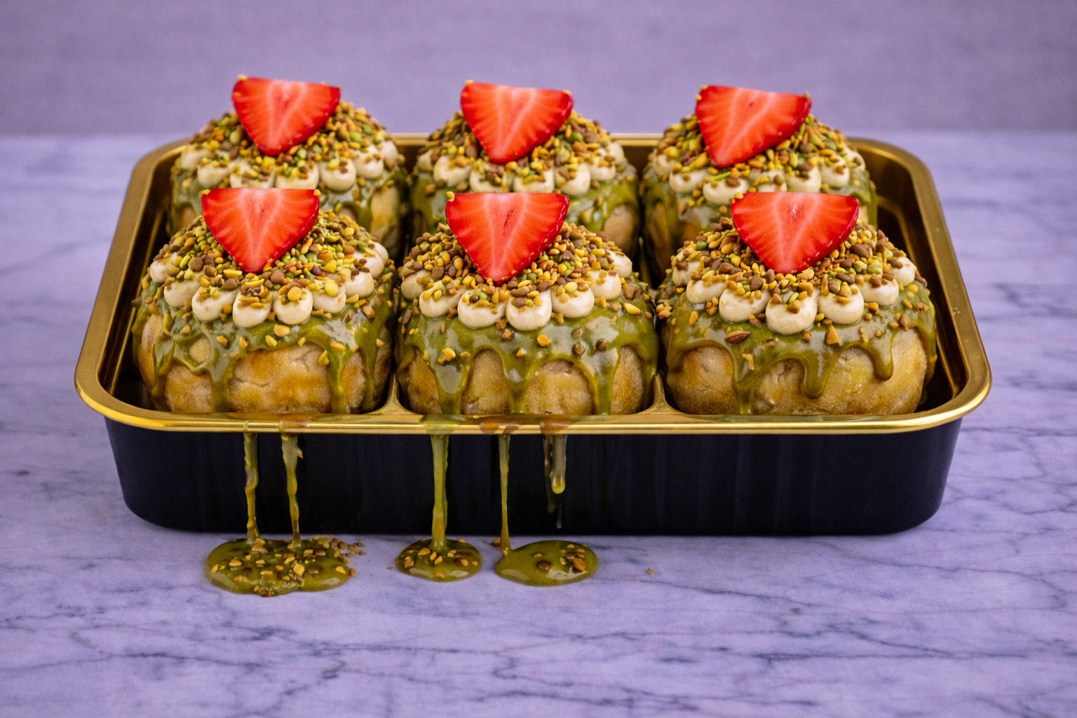 Mini Beignets Pistache Fraise